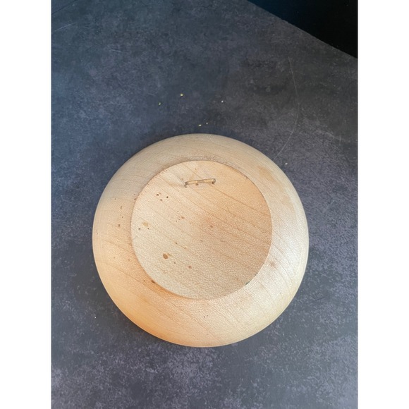 Vintage Ellmau Tirol Hand Painted Wood Bowl Alpine Flowers Edelweiss Austria - Picture 4 of 6